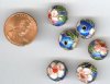 6 12mm Blue Cloisonné Rounds